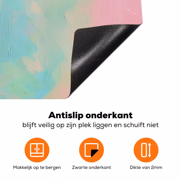 Lippenstift - Rood - Penseelstreken Inductie beschermer vinyl 3mm klein -zzzzzzz-td-onderkant