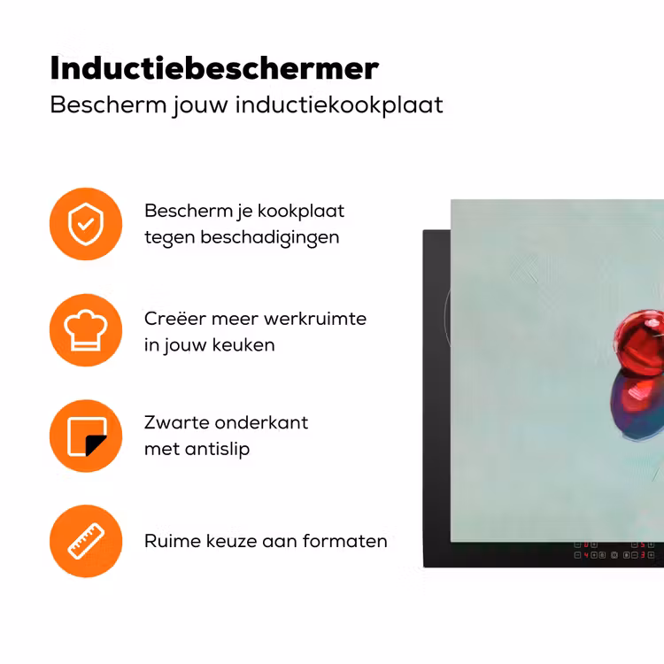 Lollys - Schaduw - Drie - Blauw Inductie beschermer vinyl 3mm klein -zzzzzzz-td-ups