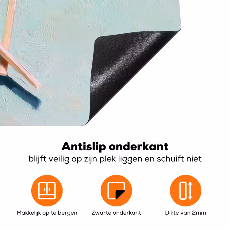 Lollys - Schaduw - Drie - Blauw Inductie beschermer vinyl 3mm klein -zzzzzzz-td-onderkant