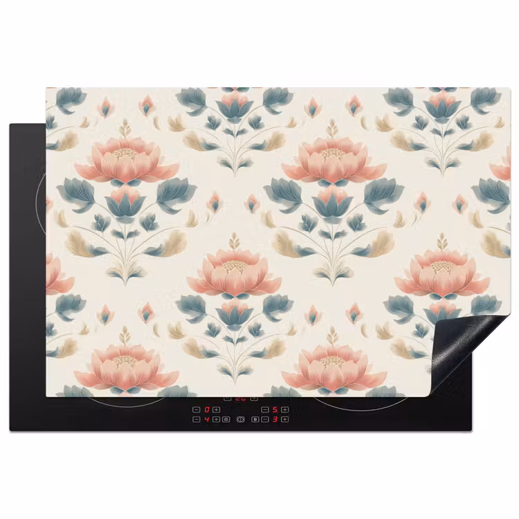 Lotus - Bloemen - Roze Inductie beschermer vinyl 3mm klein 276 -3d
