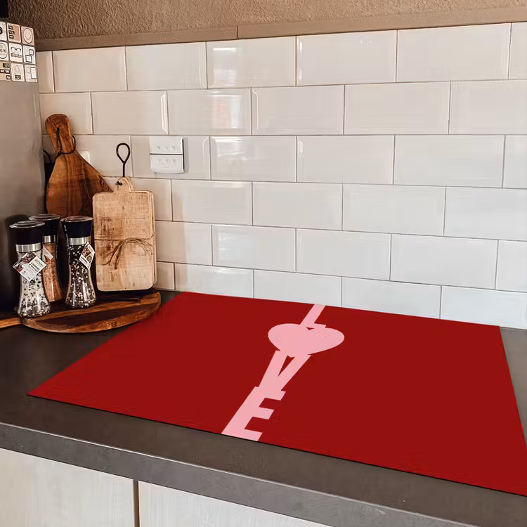 Love - Hart - Rood Inductie beschermer vinyl 3mm klein -sfeer3