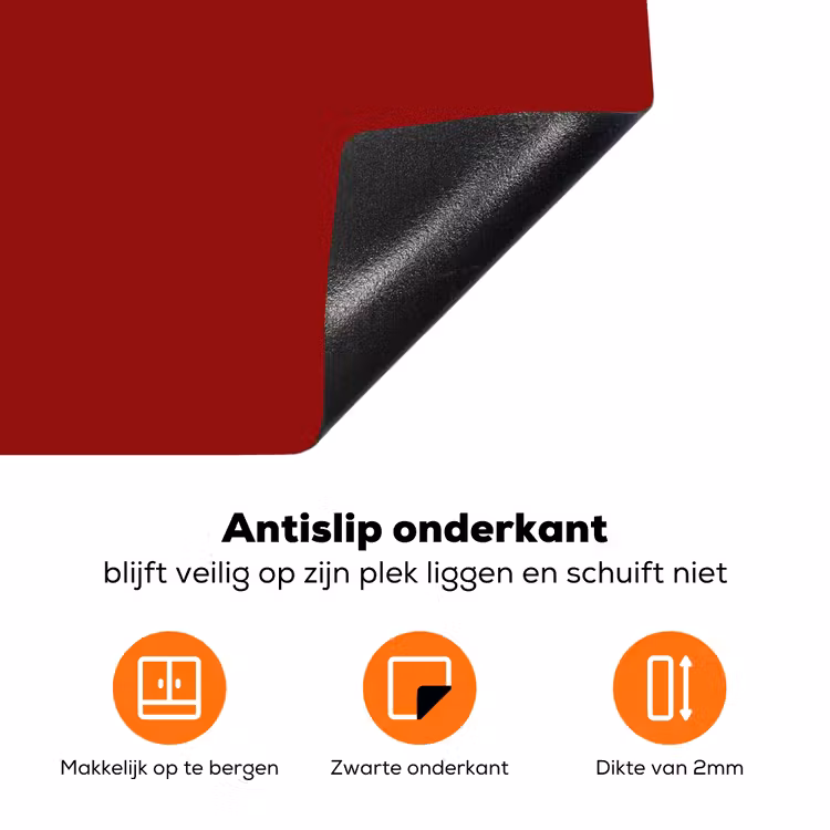 Love - Hart - Rood Inductie beschermer vinyl 3mm klein -zzzzzzz-td-onderkant