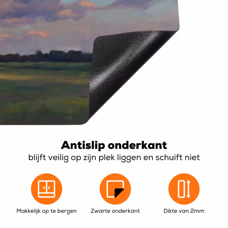 Lucht - Wolken - Landschap - Modern - Oranje Inductie beschermer vinyl 3mm klein -zzzzzzz-td-onderkant