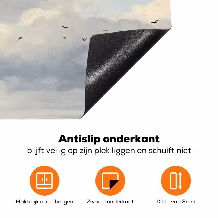 Lucht - Wolken - Natuur - Klassiek - Blauw Inductie beschermer vinyl 3mm klein -zzzzzzz-td-onderkant