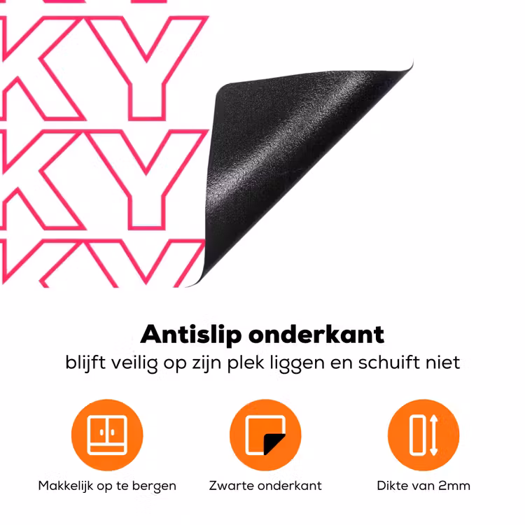 Lucky - Roze - Patroon Inductie beschermer vinyl 3mm klein -zzzzzzz-td-onderkant