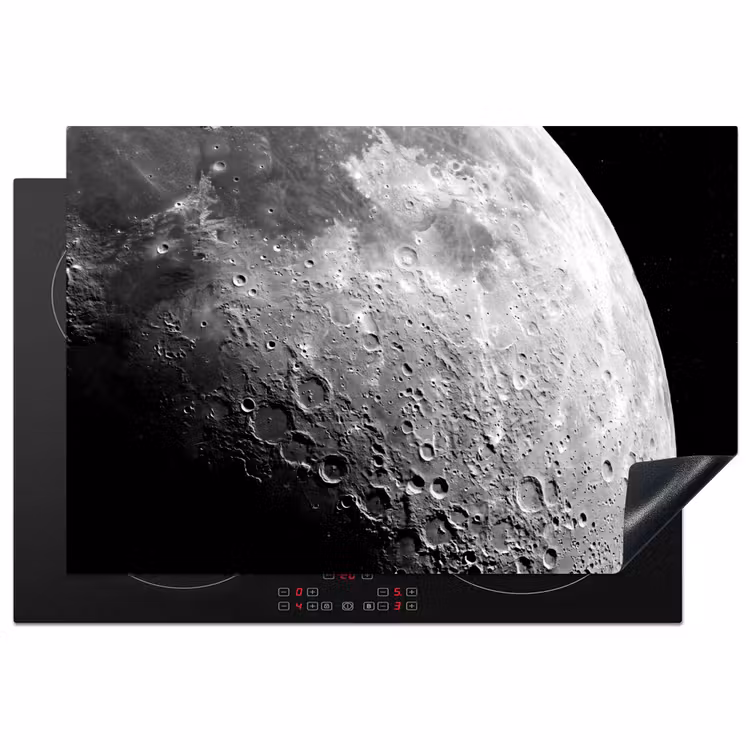 Inductiebeschermer - Maan - Kraters - Ruimte - Maan - Kraters - Ruimte Inductie beschermer vinyl 3mm klein