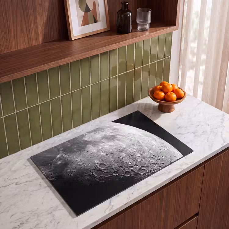 Inductiebeschermer - Maan - Kraters - Ruimte - Maan - Kraters - Ruimte Inductie beschermer vinyl 3mm klein