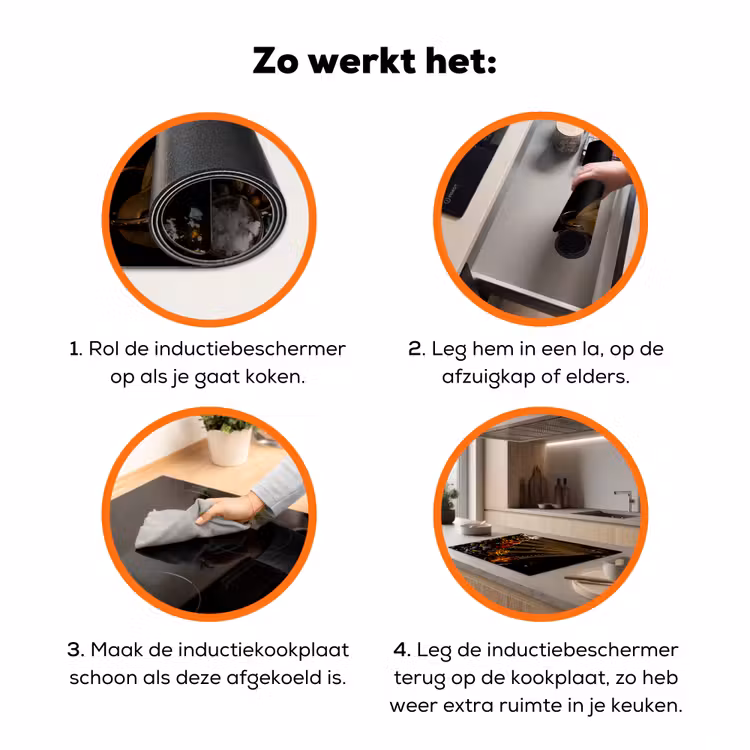 Maatlepel Melange Inductie beschermer vinyl 3mm klein -zzzzzzz-td-werking