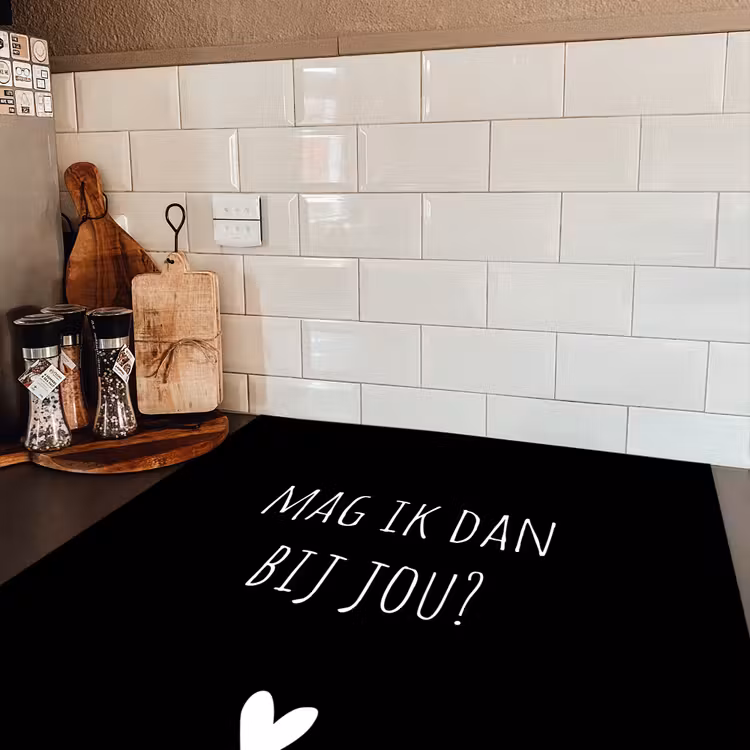 Mag ik dan bij jou - Spreuken - Quotes - Claudia de Breij Inductie beschermer vinyl 3mm middel -sfeer3