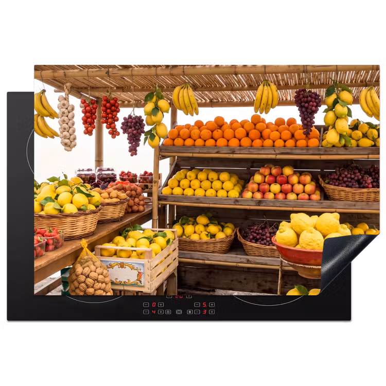 Inductiebeschermer - Marktkraam - Fruit - Vers - Marktkraam - Fruit - Vers Inductie beschermer vinyl 3mm klein
