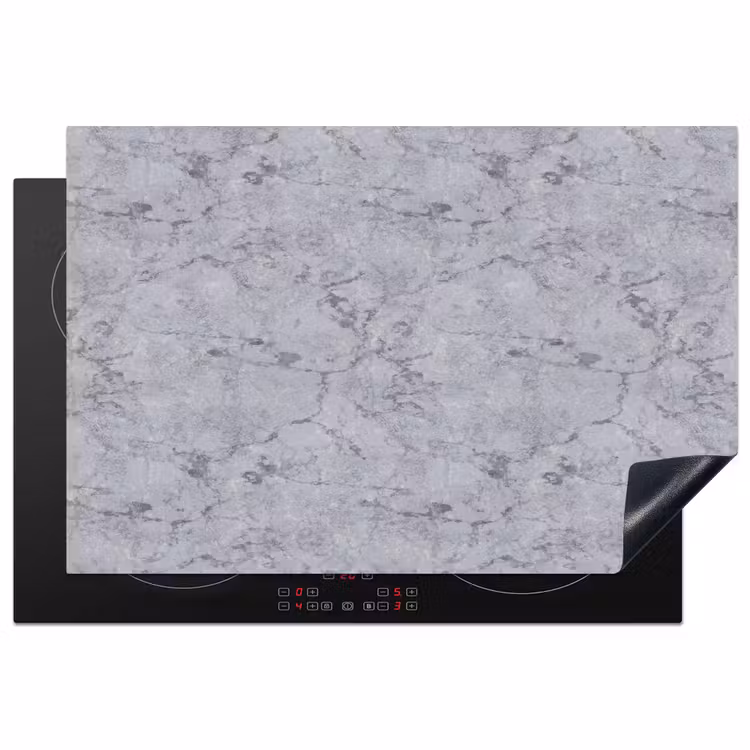 Marmerplaat - Patroon - Grijs Inductie beschermer vinyl 3mm klein 276 -3d