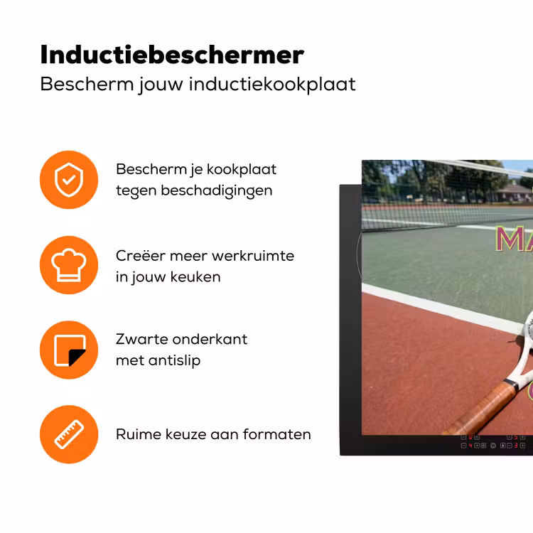 Matcha Club - Tennis - Matcha Inductie beschermer vinyl 3mm klein -zzzzzzz-td-ups