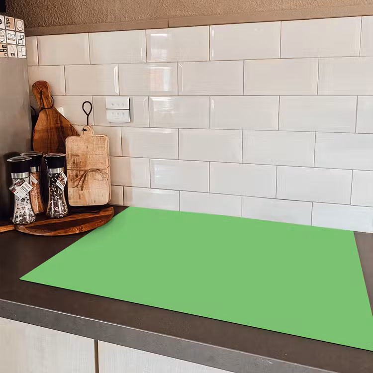 Meadow - Green - Groen Inductie beschermer vinyl 3mm klein 276 -sfeer3