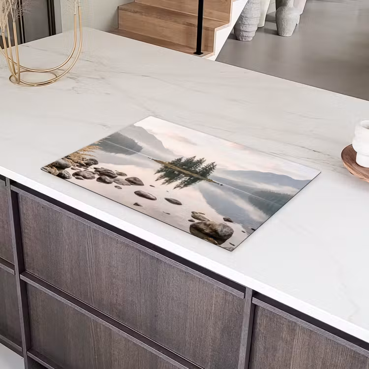 Meer - Bergen - Landschap - Groen Inductie beschermer vinyl 3mm klein -sfeer8