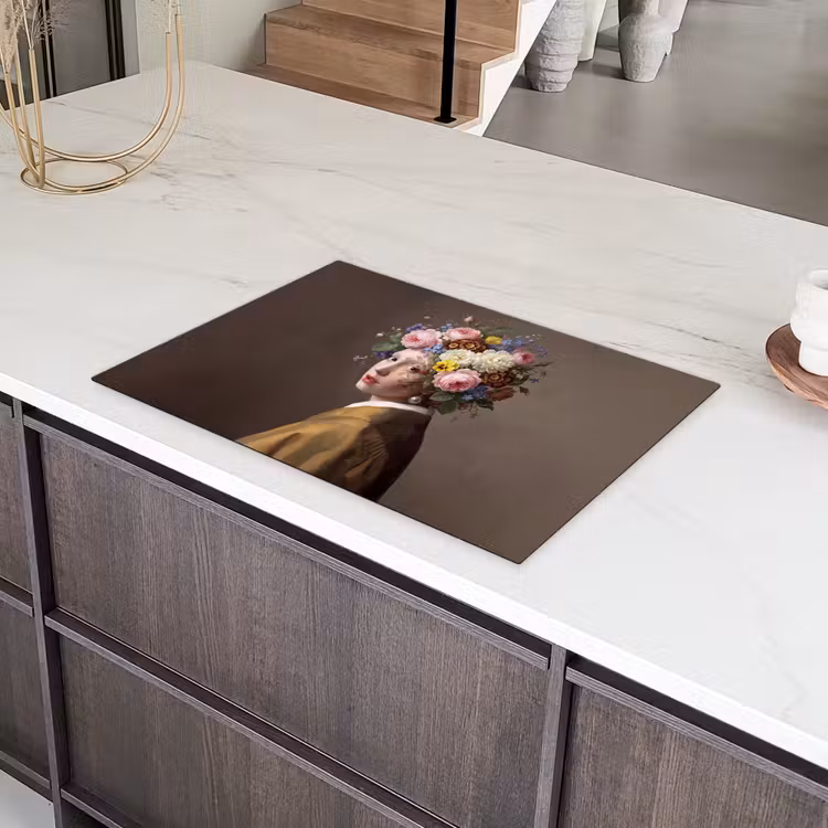Meesterwerk -  Modern - Kleurrijk Inductie beschermer vinyl 3mm klein -sfeer8