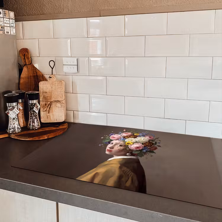 Meesterwerk -  Modern - Kleurrijk Inductie beschermer vinyl 3mm klein -sfeer3