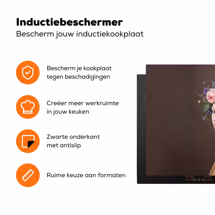 Meesterwerk -  Modern - Kleurrijk Inductie beschermer vinyl 3mm klein -zzzzzzz-td-ups