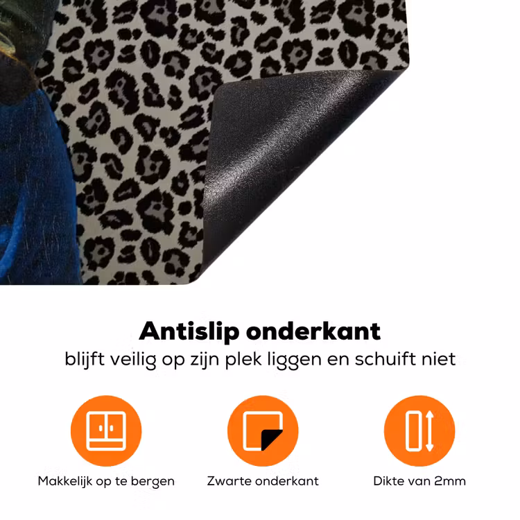 Melkmeisje - Kunst - Panterprint - Vermeer - Schilderij - Oude meesters Inductie beschermer vinyl 3mm klein -zzzzzzz-td-onderkant