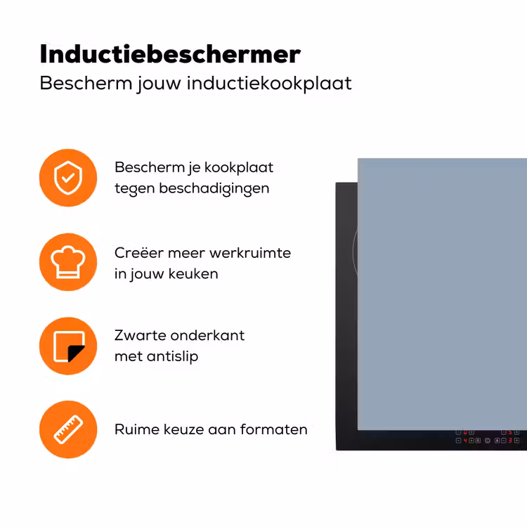 Mellow - Breeze - Blauw Inductie beschermer vinyl 3mm klein 276 -zzzzzzz-td-ups