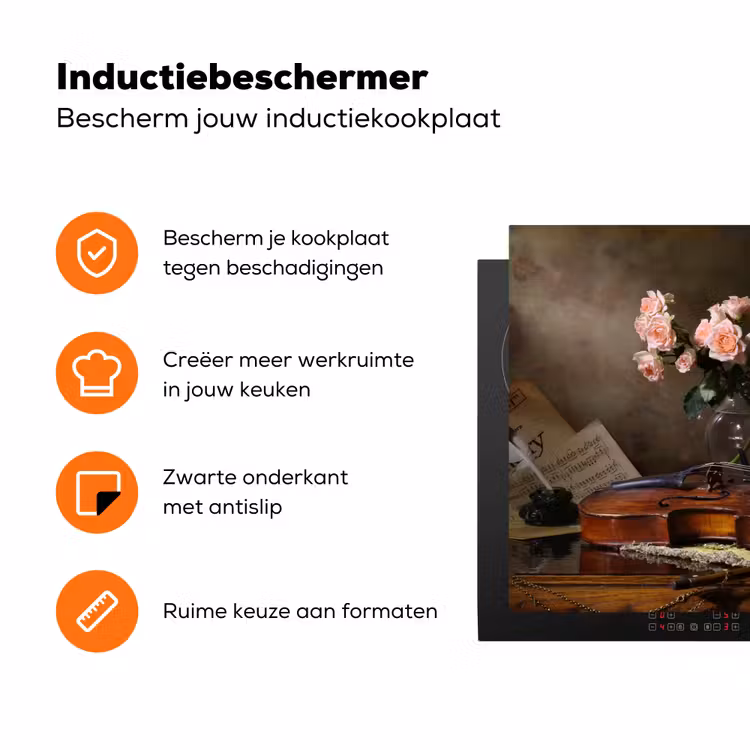 Melodie en Bloei Inductie beschermer vinyl 3mm klein -zzzzzzz-td-ups