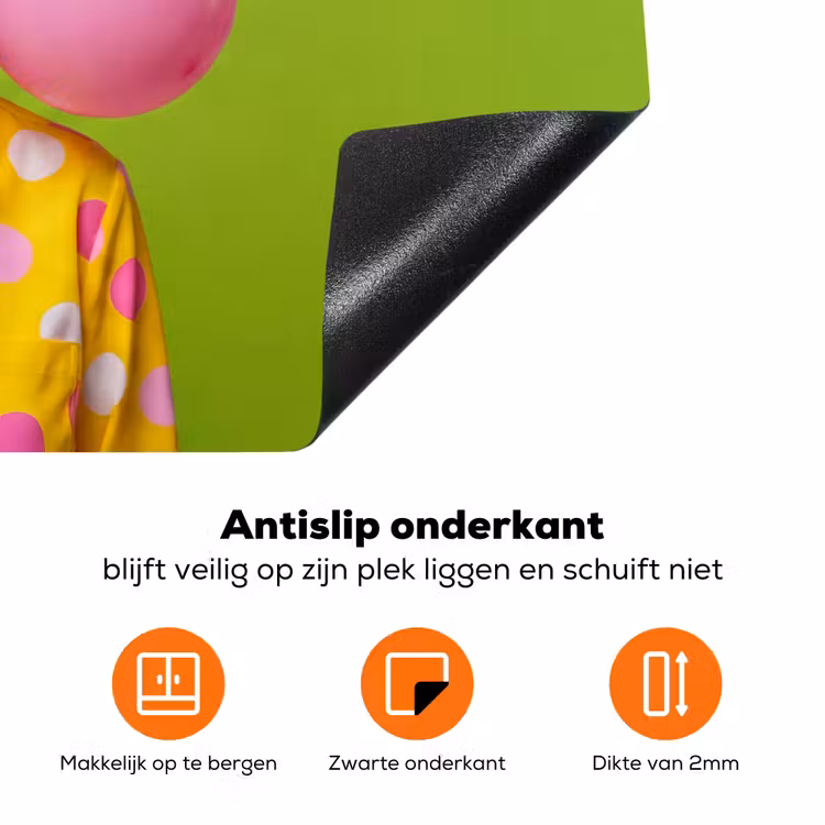 Mens - Ballonnen - Feest - Kleurrijk - Roze Inductie beschermer vinyl 3mm klein -zzzzzzz-td-onderkant