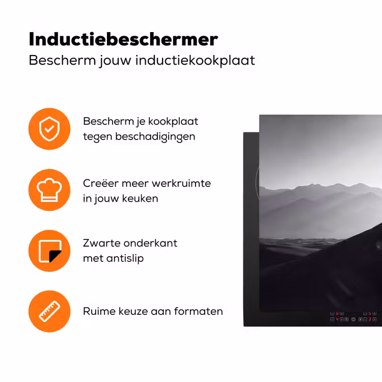 Mens - Kameel - Zandduin - Natuur - Monochroom Inductie beschermer vinyl 3mm klein -zzzzzzz-td-ups