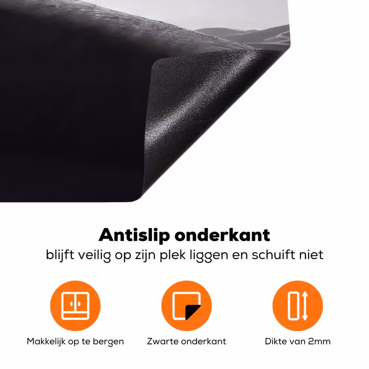 Mens - Kameel - Zandduin - Natuur - Monochroom Inductie beschermer vinyl 3mm klein -zzzzzzz-td-onderkant