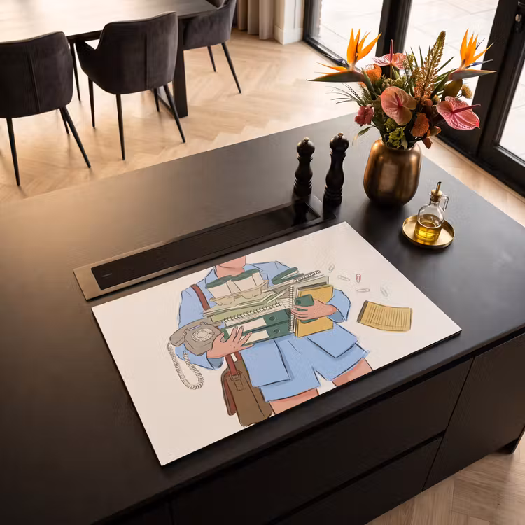 Mens - Kantoorartikelen - Werk - Modern Inductie beschermer vinyl 3mm klein -sfeer5