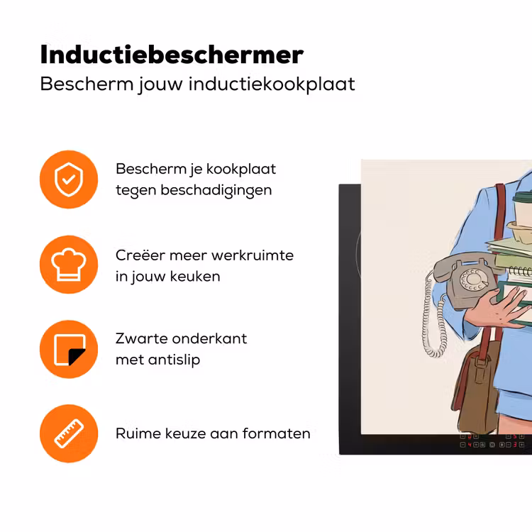 Mens - Kantoorartikelen - Werk - Modern Inductie beschermer vinyl 3mm klein -zzzzzzz-td-ups