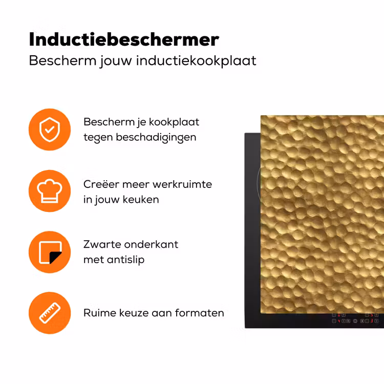 Metaal - Dynamisch - Goud Inductie beschermer vinyl 3mm klein 276 -zzzzzzz-td-ups