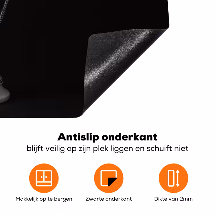 Microfoon - Delfts blauw - Muziek Inductie beschermer vinyl 3mm klein -zzzzzzz-td-onderkant