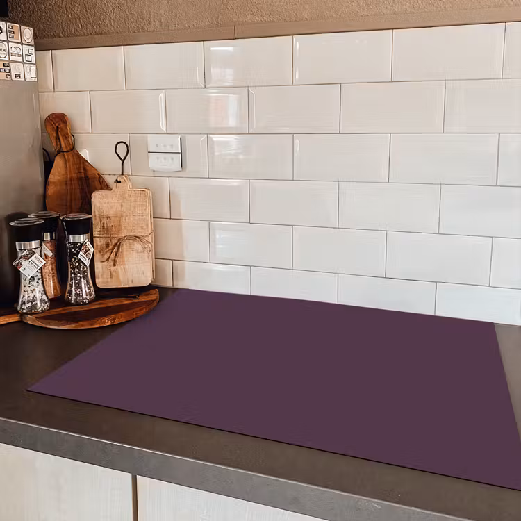 Midnight - Plum - Paars Inductie beschermer vinyl 3mm klein 276 -sfeer3