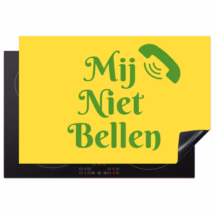 Mij niet bellen - Telefoon - Geel Inductie beschermer vinyl 3mm klein -3d