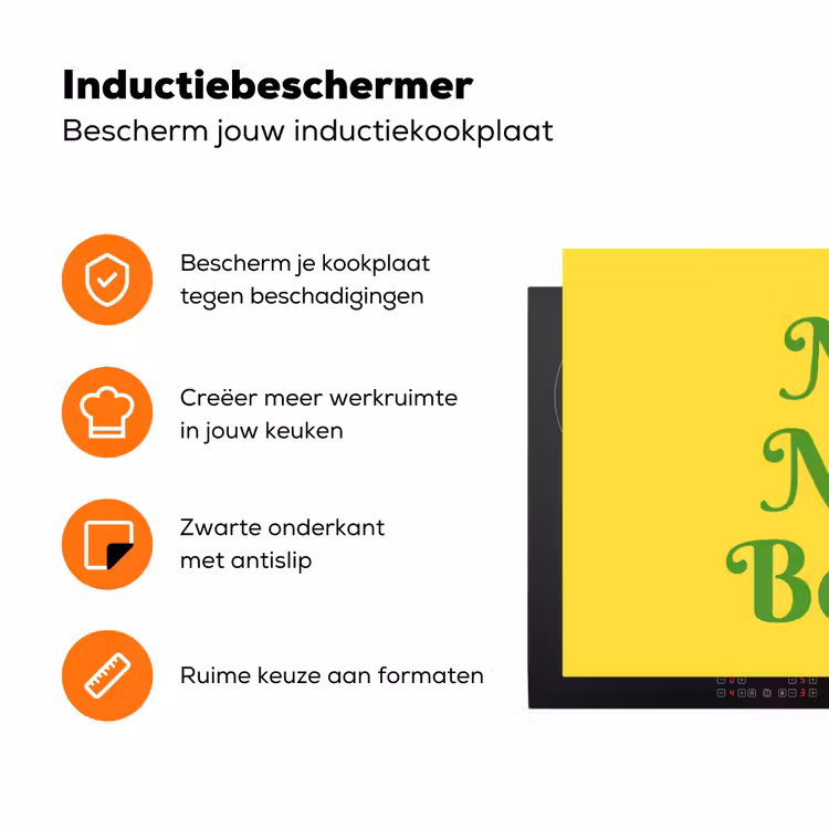 Mij niet bellen - Telefoon - Geel Inductie beschermer vinyl 3mm klein -zzzzzzz-td-ups