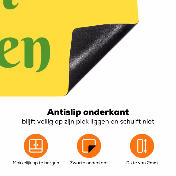 Mij niet bellen - Telefoon - Geel Inductie beschermer vinyl 3mm klein -zzzzzzz-td-onderkant