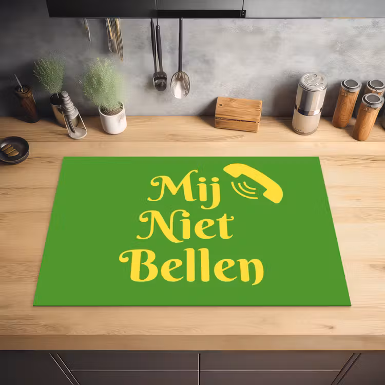 Mij niet bellen - Telefoon - Groen Inductie beschermer vinyl 3mm klein -sfeer5