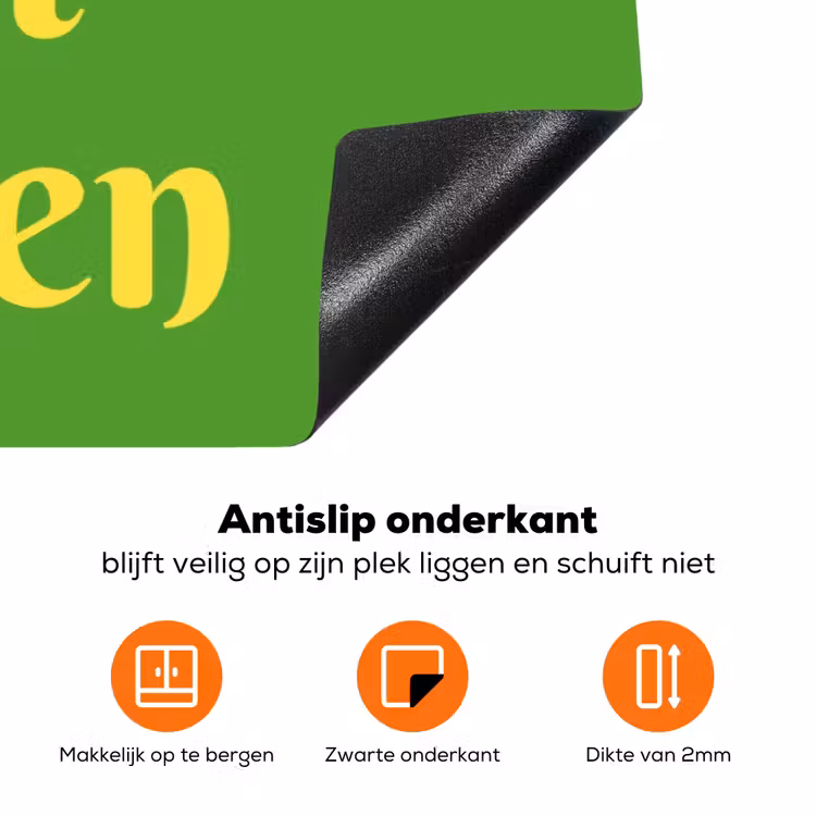 Mij niet bellen - Telefoon - Groen Inductie beschermer vinyl 3mm klein -zzzzzzz-td-onderkant