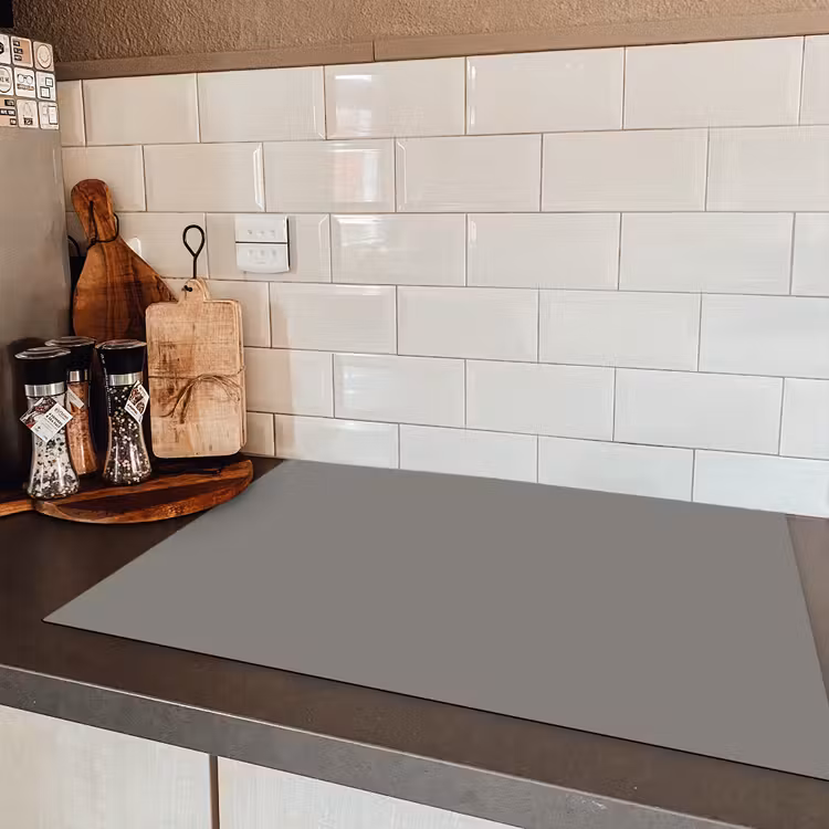 Mineral - Grey - Grijs Inductie beschermer vinyl 3mm klein 276 -sfeer3