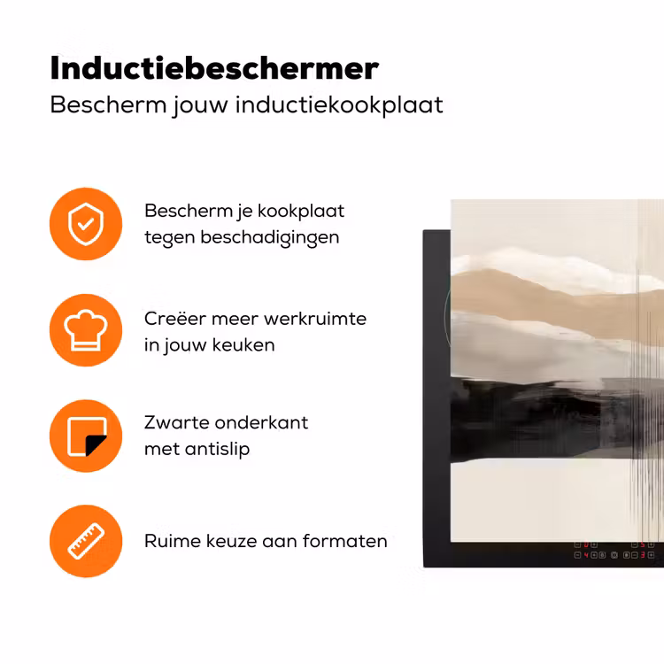 Minimalistisch - Landschap - Dimensie Inductie beschermer vinyl 3mm klein -zzzzzzz-td-ups