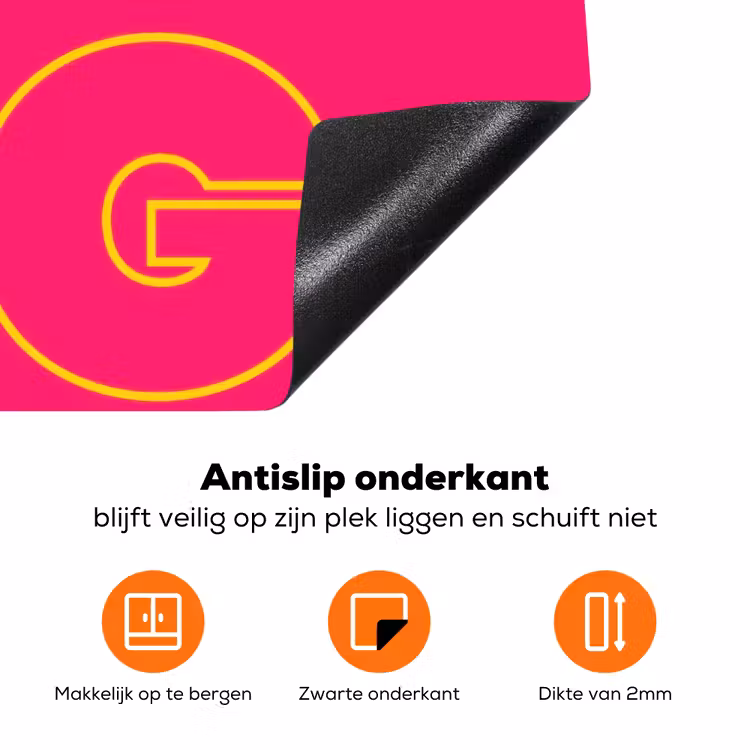 Minimalistisch - Roze - Dream big - Grafisch Inductie beschermer vinyl 3mm klein -zzzzzzz-td-onderkant