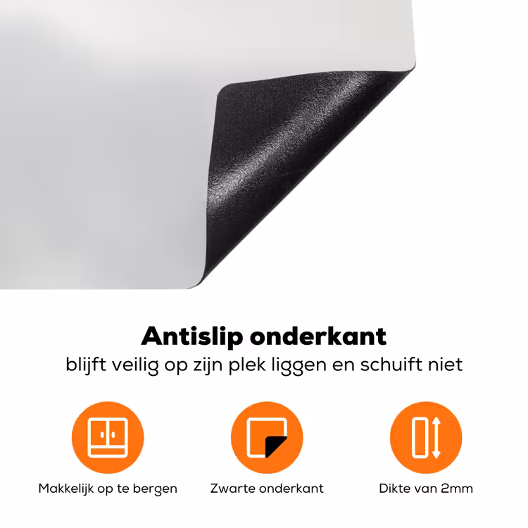 Minimalistisch - Silhouet - Zwart - Vliegtuig Inductie beschermer vinyl 3mm klein -zzzzzzz-td-onderkant