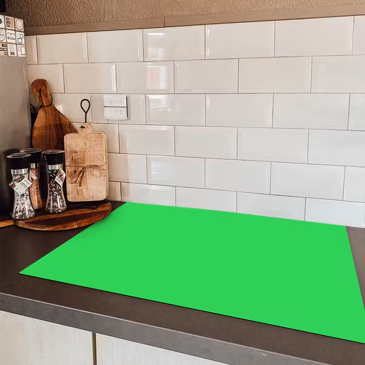 Mint - Green - Groen Inductie beschermer vinyl 3mm klein 276 -sfeer3