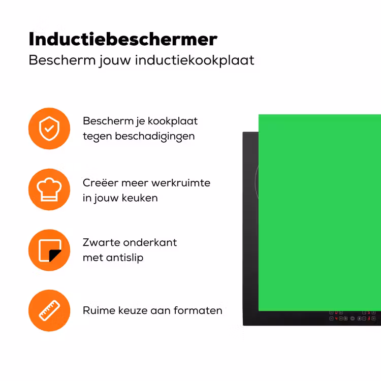 Mint - Green - Groen Inductie beschermer vinyl 3mm klein 276 -zzzzzzz-td-ups
