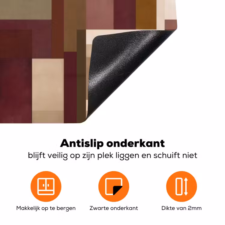 Modern - Geometrie - Kleurrijk Inductie beschermer vinyl 3mm klein 276 -zzzzzzz-td-onderkant