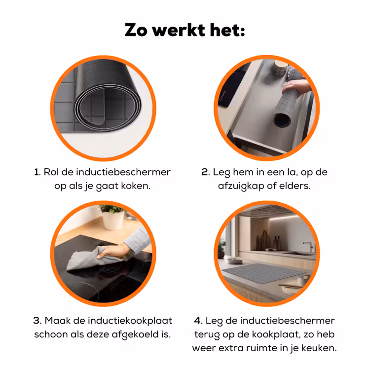 Modern - Patroon - Grijs Inductie beschermer vinyl 3mm klein 276 -zzzzzzz-td-werking