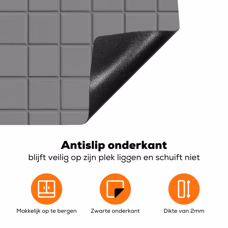Modern - Patroon - Grijs Inductie beschermer vinyl 3mm klein 276 -zzzzzzz-td-onderkant