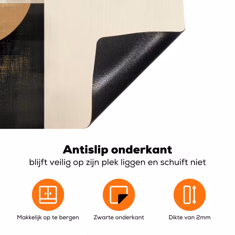 Modern - Vierkant - Vormen Inductie beschermer vinyl 3mm klein -zzzzzzz-td-onderkant