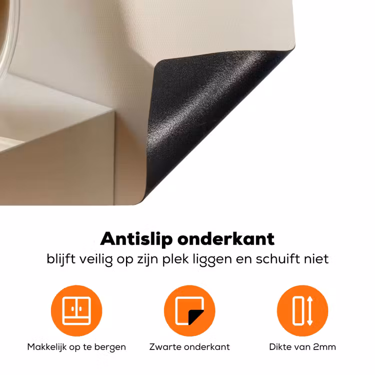 Mok - Latte - Minimalistisch - Schaduw Inductie beschermer vinyl 3mm klein -zzzzzzz-td-onderkant