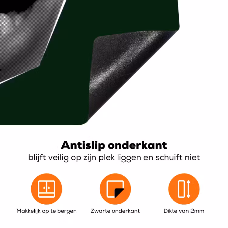 Mond - Groen - Illustratie - BLAH BLAH Inductie beschermer vinyl 3mm klein -zzzzzzz-td-onderkant