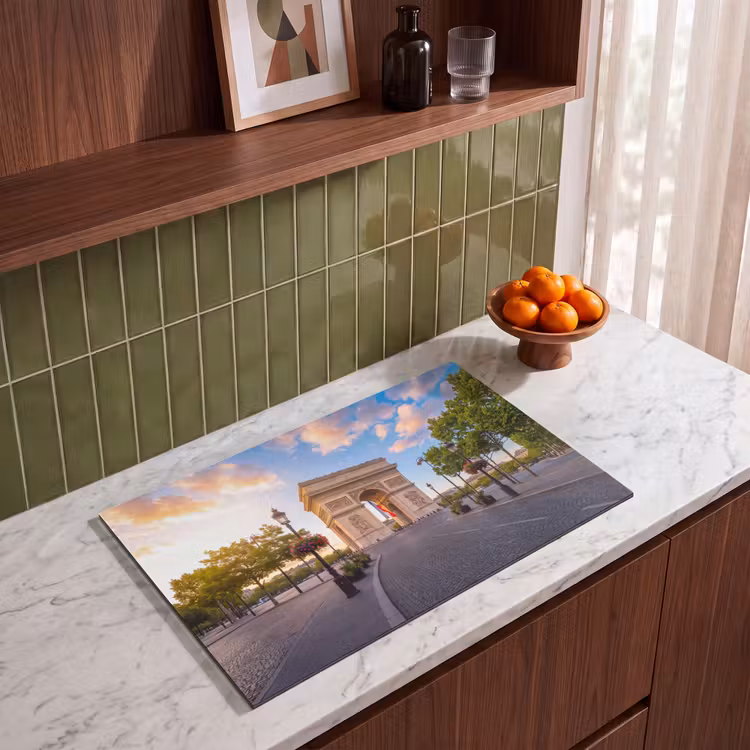 Monument - Parijs - Zonsondergang - Architectuur - Goud Inductie beschermer vinyl 3mm klein -sfeer8